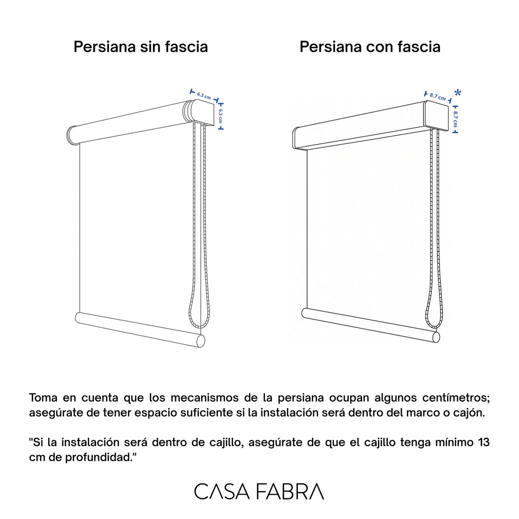 Blanco - Persiana Enrollable BlackOut